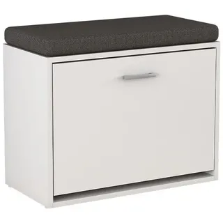 Vicco Schuhbank Georg Weiß 60 x 49.5 cm mit Auflage , Holzwerkstoff , Rechteckig , 60x49.5x30 cm , Garderobe, Garderobenbänke, Schuhbänke