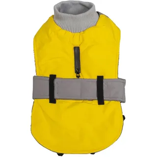 JACK AND VANILLA, Moderne Damen-Winterjacke, mit Wärmeisolierung, leicht und bequem, Bequeme Taschen, mit Verstellbarer Kapuze, Größe XS, gelbe Farbe, Expeditionsmodell