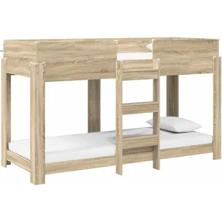 vidaXL Etagenbett für Kinder Sonoma-Eiche 75 x 190 cm Holzwerkstoff - Braun