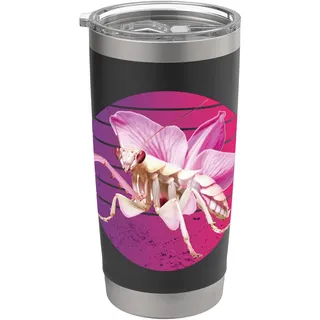 Schöne Orchideen Gottesanbeterinn Blume. Niedlich Doppelwandiger Edelstahl-Thermobecher