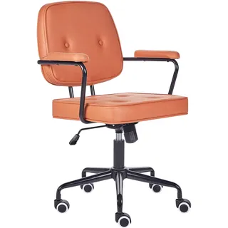 Beliani Bürostuhl Kunstleder Orange