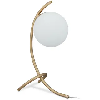 Relaxdays Tischlampe , Multicolor , Metall, Glas , E27 , 15x40x22.5 cm , Lampen & Leuchten, Innenbeleuchtung, Tischlampen