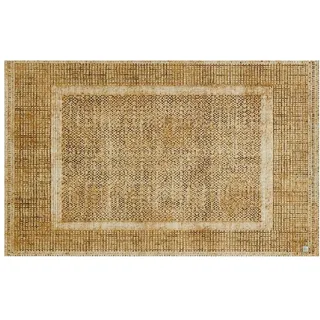 Barbara Becker Fußmatte Square, Schmutzfangmatte waschbar, für Eingangsbereich Wohnungstür, Fußabstreifer, Türmatte, Gelb, 50 x 70 cm