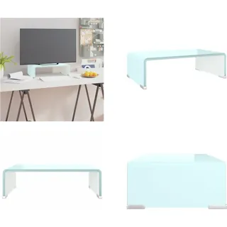 vidaXL TV Aufsatz/Monitorerhöhung Glas Grün 40x25x11 cm - TV-Aufsatz - TV-Aufsätze - TV-Erhöhung - Erhöhung Fernseher - Grün
