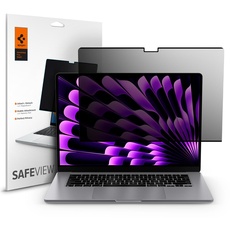 Spigen SafeView Magnetischer Blickschutzfilter für MacBook Air 15 Zoll mit M3/M2 Chip (ab 2023), Sichtschutzfilter, Privacy Schutz, Blendschutz, Anti-Fingerabdruck