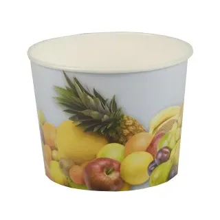Papstar Früchte-Druck Eisbecher, Pappeisbecher, 1 Karton = 10 x 50 Eisbecher, 500 ml