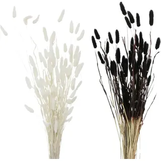 Boltze Deko-Zweig 2-fach Sortiert Weiß-Schwarz