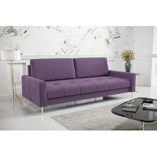 Sofa 3 Sitzer Couch Textil Sofa Edles Design Möbel Sofas Couchen xxl big neu - Lila