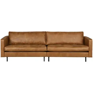 Woood 3-Sitzer Sofa Leder Cognac