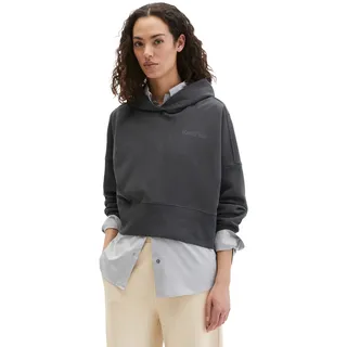 Hoodie MARC O'POLO, Damen, Gr. M, stormy sky, Sweatware, Obermaterial: 100% Baumwolle, relaxed fit normal, Bündchen, Sweatshirts Hoodie, relaxed fit mit recycelter Baumwolle, leicht verkürzter Schnitt
