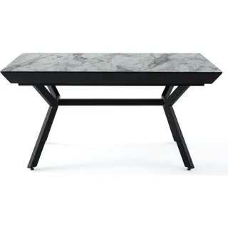 JV moebel Ausziehtisch 102 x 77 x 160 cm grau
