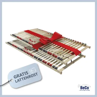 Lattenrost BECO "2 für 1", transparent (weiß, neutral), B:100cm H:7,5cm L:200cm, Lattenroste, Lattenrost, inkl. 1 Gratis-Lattenrost, 90x200 cm, 100x200 cm