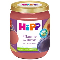 HiPP Bio Früchte Pflaume in Birne, 160g, 6er Pack (6x160g)