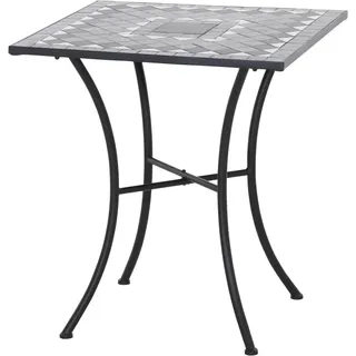 Siena Garden Bistrotisch 64 x 64 x 71 cm matt schwarz/grau