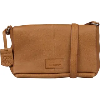 Burkely Soft Skylar Satchel Bag – Cognac Leder Damen Crossbody Tasche – Kompakte und Strapazierfähige Alltagstasche