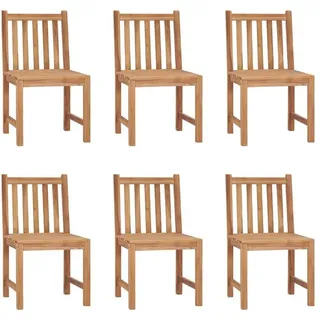 vidaXL Gartenstühle 50 x 53 x 90 cm beige 6 St.
