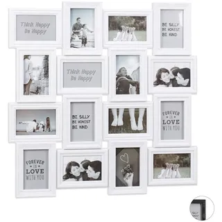 Relaxdays Collage-Bilderrahmen weiß 70,0 x 70,0 cm, 1 St.