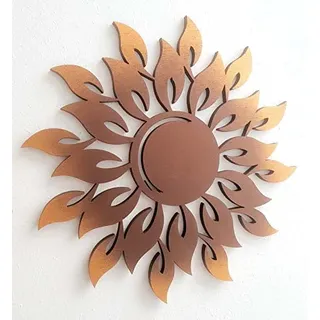 kh Teile Holz Wanddeko Sonne Flammen Bronze Glanz Wandbild Dekoration Geschenk Wand Deko Wohnzimmer Balkon Garten Innen Außen Schlafzimmer etc..