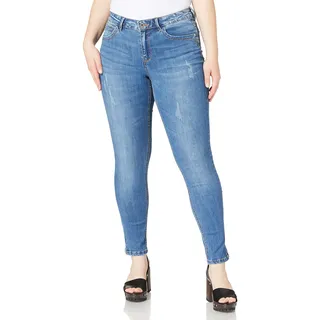 ONLY Carmakoma Damen CARKARLA REG ANK SK JEANS BJ11336 NOOS Jeans, Medium Blue Denim, 42
