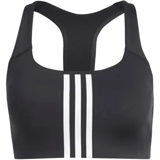 adidas Powerimpact Training Medium-Support 3-Streifen Sport-BH Black S A-B