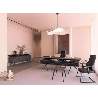 Arbeitszimmer Büro Schreibtisch Couchtisch Sideboard Modern Holz Braun - Braun