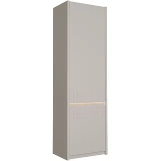 Forte Drehtürenschrank Oak Squere 60,6 x 197,4 x 41,7 cm Mauvella Eiche/Sand