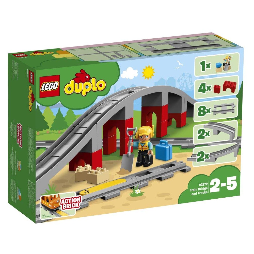 Bild von Duplo Eisenbahnbrücke und Schienen 10872