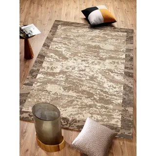 OCI DIE TEPPICHMARKE Teppich "AWARD SIRI" rechteckig 15 mm Höhe handgeknüpft, echter original Nepal Design Teppich. 100% Naturfaser, natur