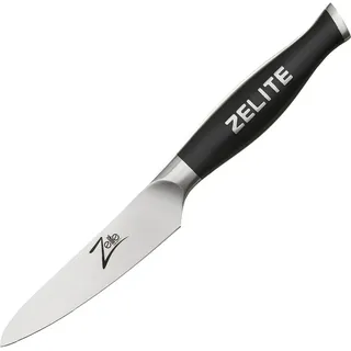 Zelite 10,2 cm Kochmesser, Profi Messer aus Deutschem Edelstahl, Japanisch Inspiriertes Schälmesser, Scharfe Messer für Küche, Scharfes Koch Messer für Zuhause & Gastro, Küchenmesser Extrem Scharf - Schwarz