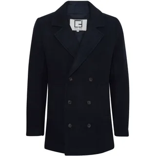 Wollmantel CASUAL FRIDAY "Wollmantel CFVilmer", Herren, Gr. M, blau (schwarz navy), Obermaterial: 70% Polyester PES. 30% Wolle WO., Mäntel Wollmantel
