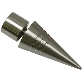 GARDINIA Gardinenstangen-Endstück Spitze 1-läufig Ø 20 mm 2 cm Edelstahl-Optik