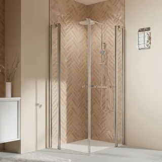 Breuer Drehtür Elana 2.0 Sicherheitsglas 200 cm x 100 cm 4-teilig Silber