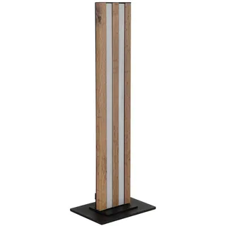 Globo Led-Tischleuchte , Opal, Schwarz, Dunkelbraun , Metall, Kunststoff, Holzwerkstoff , F , 12x50x18 cm , Ce , Wippschalter , Lampen & Leuchten, Innenbeleuchtung, Tischlampen