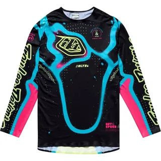 Troy Lee Designs SE Ultra Membrane, Trikot - Schwarz/Türkis/Pink/Neon-Gelb - XL