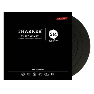 THAKKER Silicone Mat Black - Plattentellerauflage aus antistatischem Silikon - Schwarz | 3mm stark | 298mm Durchmesser | für 12' Plattenteller