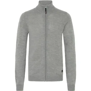 Strickjacke SOLID "Strickjacke SDBabal", Herren, Gr. XXL, grau (gray melange), Obermaterial: 100% Polyacryl PAN., Strickjacken Strickjacke