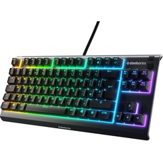 SteelSeries Apex 3 TKL - RGB Gaming-Tastatur - Kompakter Tenkeyless-Formfaktor - 8-Zonen-RGB-Beleuchtung - Englisch (QWERTY) Layout