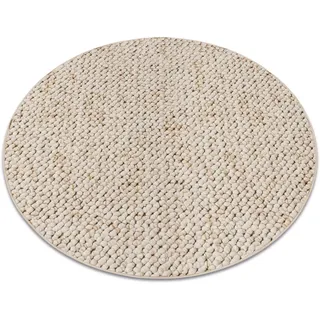 rugsX Teppich rund Casablanca 170 cm , Beige , Textil , Rund , 170x170 cm , Teppiche und Böden, Teppiche
