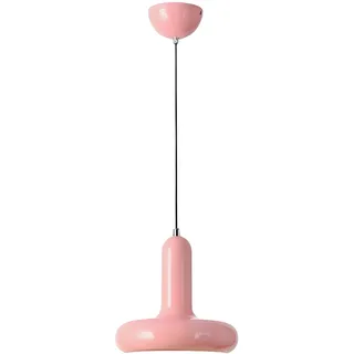 NICRX Moderne bunte Pendelleuchte mit E27-Fassung und 150cm verstellbarem Kabel,Hängelampe aus Metall mit Lackierung für Küche,Esszimmer,Schlafzimmer,Kinderzimmer oder Café Deckenleuchte (Rosa)