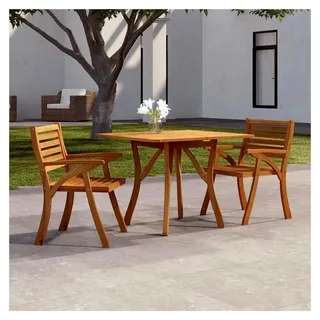 Gartentisch aus Akazienholz 85x85x75 cm wetterfest für Garten und Balkon