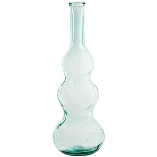 DRW Bodenvase aus Glas, transparent, 28 x 28 x 75 cm