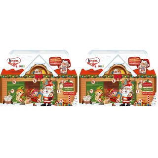 Kinder Mix 3D-Haus-Adventskalender 2025 – Schokoladen-Adventskalender mit 24 Überraschungen von kinder in 2 festlichen Designs – Weihnachtskalender, Geschenkidee für Familie und Freunde – 234 g