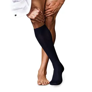 Falke No. 2 M Kh Kaschmir lang einfarbig 1 Paar, Blau Dark Navy 39-40