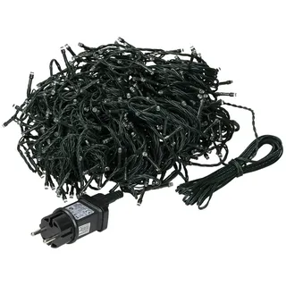 ECD Germany LED Cluster Lichterkette 36m 480 LEDs Kaltweiß, Timer und 8 Modi, strombetrieben IP44, Innen/Außen, Weihnachtsbeleuchtung Weihnachtsbaum