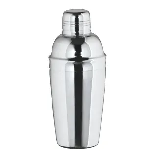 Gloss Cocktail Shaker, 3-teilig, Cocktailmixer bestehend aus Shakerbecher, Barsieb und Deckel, 1 Set, Fassungsvermögen: 500 ml