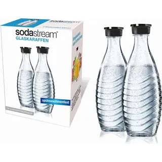 Sodastream Glaskaraffe 2er-Pack schwarz