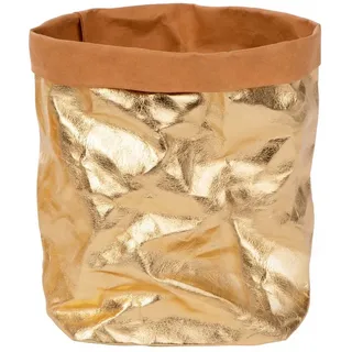 Onvaya Aufbewahrungskorb Gold/grau 1-tlg. M