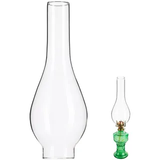 SHINEOFI Öllampen-Glaslampenschirm 9.64 Zoll Klarer Ersatz Lampenschirm Für Petroleumlampe Winddicht Hitzebeständig Retro Stil Tischlampe Ersatzglas