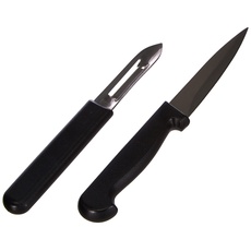 Pradel Polypro Schäler und Messer, 20 cm, Schwarz