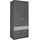 Drehtürenschrank Bremen 91 x 199 x 58 cm Grau